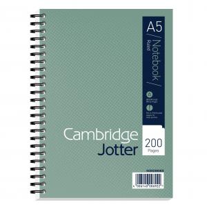 Cambridge Jotter A5 Wirebound Card Cover Notebook Ruled 200 Pages