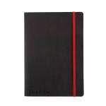 Black n Red A5 Casebound Soft Cover Journal Ruled Black/Red 144 Pages - 400051204 18789HB