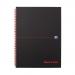 Black n Red A4+ Wirebound Hard Cover Notebook Ruled 140 Pages Matt Black/Red (Pack 5) - 100080218 18803HB