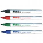 ValueX Whiteboard Marker Bullet Tip 1mm Line Assorted Colours (Pack 4) - 8740wt4 18813HA