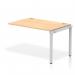 Impulse Single Row Bench Desk Extension Kit W1200 x D800 x H730mm Maple Finish Silver Frame - IB00354 18934DY