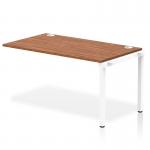 Impulse Single Row Bench Desk Extension Kit W1400 x D800 x H730mm Walnut Finish White Frame - IB00374 19074DY