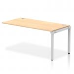 Impulse Single Row Bench Desk Extension Kit W1600 x D800 x H730mm Maple Finish Silver Frame - IB00378 19102DY