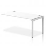 Impulse Single Row Bench Desk Extension Kit W1600 x D800 x H730mm White Finish Silver Frame - IB00381 19123DY