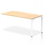 Impulse Single Row Bench Desk Extension Kit W1600 x D800 x H730mm Maple Finish White Frame - IB00384 19144DY