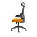 Iris Mesh Back Task Operator Office Chair Bespoke Senna Yellow Fabric Seat With Headrest - KCUP2036 19193DY