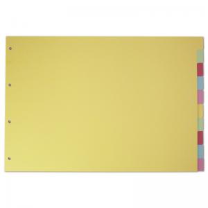 Elba Divider 10 Part A3 Landscape 160gsm Card Assorted Colours