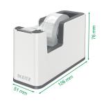 Leitz WOW Duo Colour Tape Dispenser with Tape White/Red - 53641026 19319AC