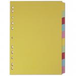 Elba Divider 10 Part A4 160gsm Card Assorted Colours 400007246 19370HB