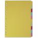 Elba Divider 10 Part A4 160gsm Card Assorted Colours 400007246 19370HB