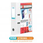 Elba Strongline Lever Arch File with Front Pocket PVC A4 70mm Spine Width White 100080894 19433HB