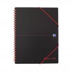 Oxford Black n Red Meeting Book Wirebound A4+ Ruled Margin SCRIBZEE Compatible 160 Pages (Pack 5) 100104323 19503HB
