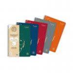 Clairefontaine Forever Recycled A4 Wirebound Notebooks 120 Pages 90gsm Feint Ruled Paper Assorted Colours (Pack 5) - 68406C 19522EX