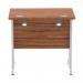 Impulse 800 x 600mm Straight Desk Walnut Top Silver Cantilever Leg MI002889 19611DY