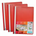 Elba Report File Clear Front Plastic Red Pack 50 400055034 19678HB