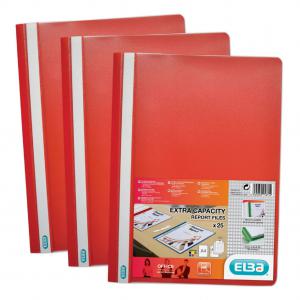 Photos - File Folder / Lever Arch File ELBA Report File Clear Front Plastic Red Pack 50 400055034 19678HB 