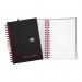 Oxford Black n Red Notebook A6 Poly Cover Wirebound Ruled 140 Pages (Pack 5) 100080476 19685HB