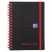 Oxford Black n Red Notebook A6 Poly Cover Wirebound Ruled 140 Pages (Pack 5) 100080476 19685HB