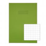 RHINO A4+ (13 x 9 inch) Oversized Exercise Book 80 Page 10mm Squared Light Green (Pack 50) - VDU080-328-6 19718VC