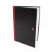 Oxford Black n Red Notebook A4 Hardback Casebound Ruled With Double Cash 192 Pages (Pack 5)100080514 19727HB