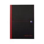 Oxford Black n Red Notebook A4 Hardback Casebound Ruled With Single Cash 192 Pages (Pack 5) 100080537 19741HB