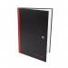 Oxford Black n Red Notebook A4 Hardback Casebound Ruled With Single Cash 192 Pages (Pack 5) 100080537 19741HB