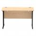 Impulse 1200 x 600mm Straight Desk Maple Top Black Cantilever Leg MI003226 19779DY