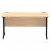 Impulse 1400 x 600mm Straight Desk Maple Top Black Cantilever Leg MI003232 19793DY