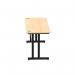 Impulse 1800 x 600mm Straight Desk Maple Top Black Cantilever Leg MI003250 19821DY