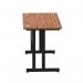 Impulse 1200 x 600mm Straight Desk Walnut Top Black Cantilever Leg MI003256 19842DY