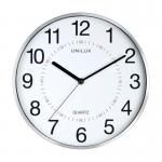 Unilux Clock Aria 285mm Diameter Metal Grey Rim 400094280 19860HB