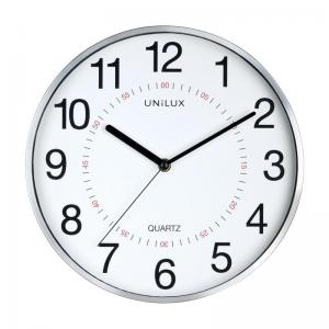 Unilux Clock Aria 285mm Diameter Metal Grey Rim 400094280 19860hb