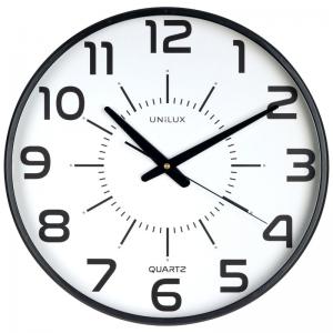 Click to view product details and reviews for Unilux Clock Maxi Pop 375mm Diameter With Battery Black Rim 400094487.