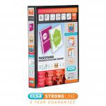 Elba Panorama Presentation Ring Binder 25mm Capacity 40mm Spine A4+ 2 D-Ring Black (Pack 6) 400008411 19902HB