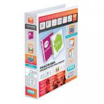 Elba Panorama Presentation Ring Binder 40mm Capacity 60mm Spine A4+ 2 D-Ring White (Pack 6) 400008505 19909HB