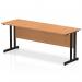 Impulse 1800 x 600mm Straight Desk Oak Top Black Cantilever Leg MI003310 19947DY