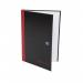 Black n Red Casebound Hardback A5 Notebook Single Cash 192 Pages 100080414 19979HB