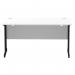 Impulse 1400 x 600mm Straight Desk White Top Black Cantilever Leg MI003322 19982DY