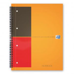 Oxford International Wirebound Notebook A4 Perforated 160 Pages Orange