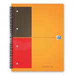 Oxford International Wirebound Notebook A4+ Perforated 160 Pages Orange 100104036 19986HB