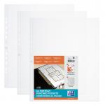 Oxford Embossed Punched Pockets A3 Portrait Clear Spine (Pack 25) 400005480 20007HB