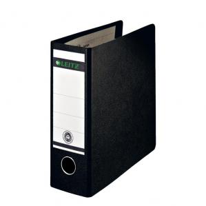 Image of Leitz Lever Arch File Paper on Board A5 77mm Spine Width Upright Black