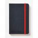 Black n Red Journal A6 Casebound Ruled 144 Pages Black With Red Elastic Strap 400033672 20098HB