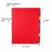 Elba Coloured Pressboard Dividers A4+ Euro Punched 10 Part 400007516 20112HB