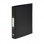 Elba Plastic Ring Binder A4 25mm Capacity 35mm Spine 2 O-Ring Black (Pack 10) 400001512 20217HB