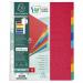 Exacompta Divider 10 Part A4 Extra Wide 225gsm Pressboard Assorted Colours - 2410E 20385EX