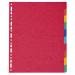 Exacompta Divider 10 Part A4 Extra Wide 225gsm Pressboard Assorted Colours - 2410E 20385EX