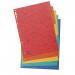 Exacompta Divider 5 Part A4 225gsm Pressboard Assorted Colours - 1405E 20392EX