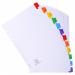 Exacompta Index 1-12 A4 160gsm Card White with Coloured Mylar Tabs - 1112E 20434EX