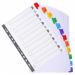 Exacompta Index 1-12 A4 160gsm Card White with Coloured Mylar Tabs - 1112E 20434EX